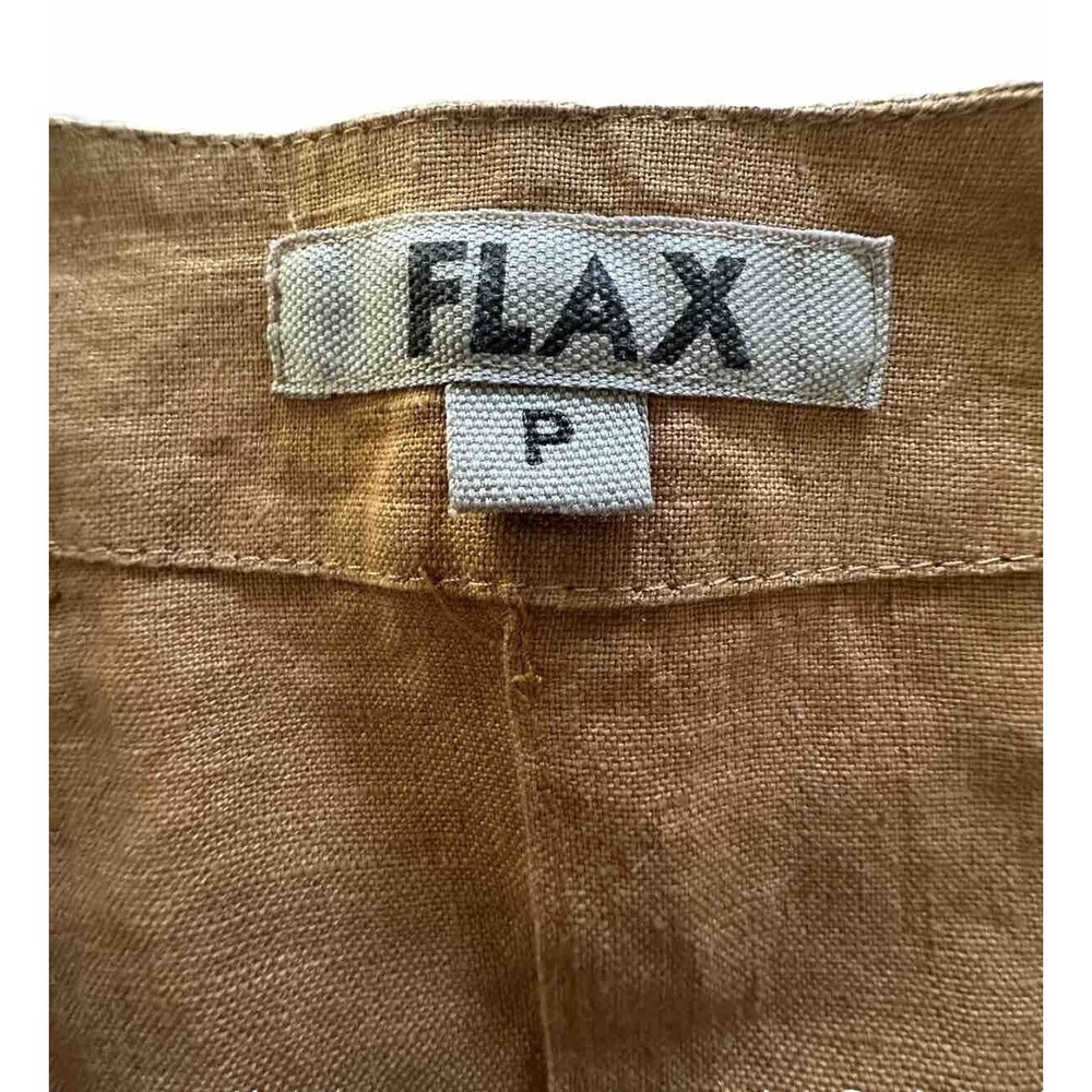 Flax Linen Rust Colored Button Down 3/4 Sleeve Sh… - image 3